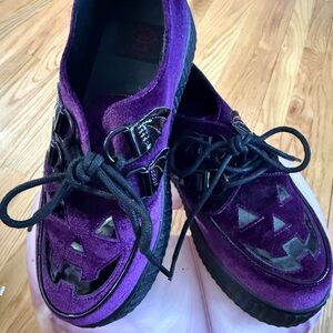 Strange Cvlt Jack O' Lantern Face Velvet Creepers